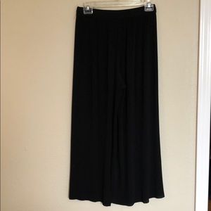 Zara black pleated chiffon culotte